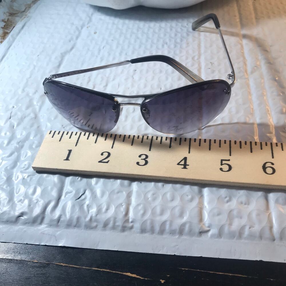 AVIATOR SUNGLASSES METAL RIMS PURPLE TINT - Picture 6 of 8